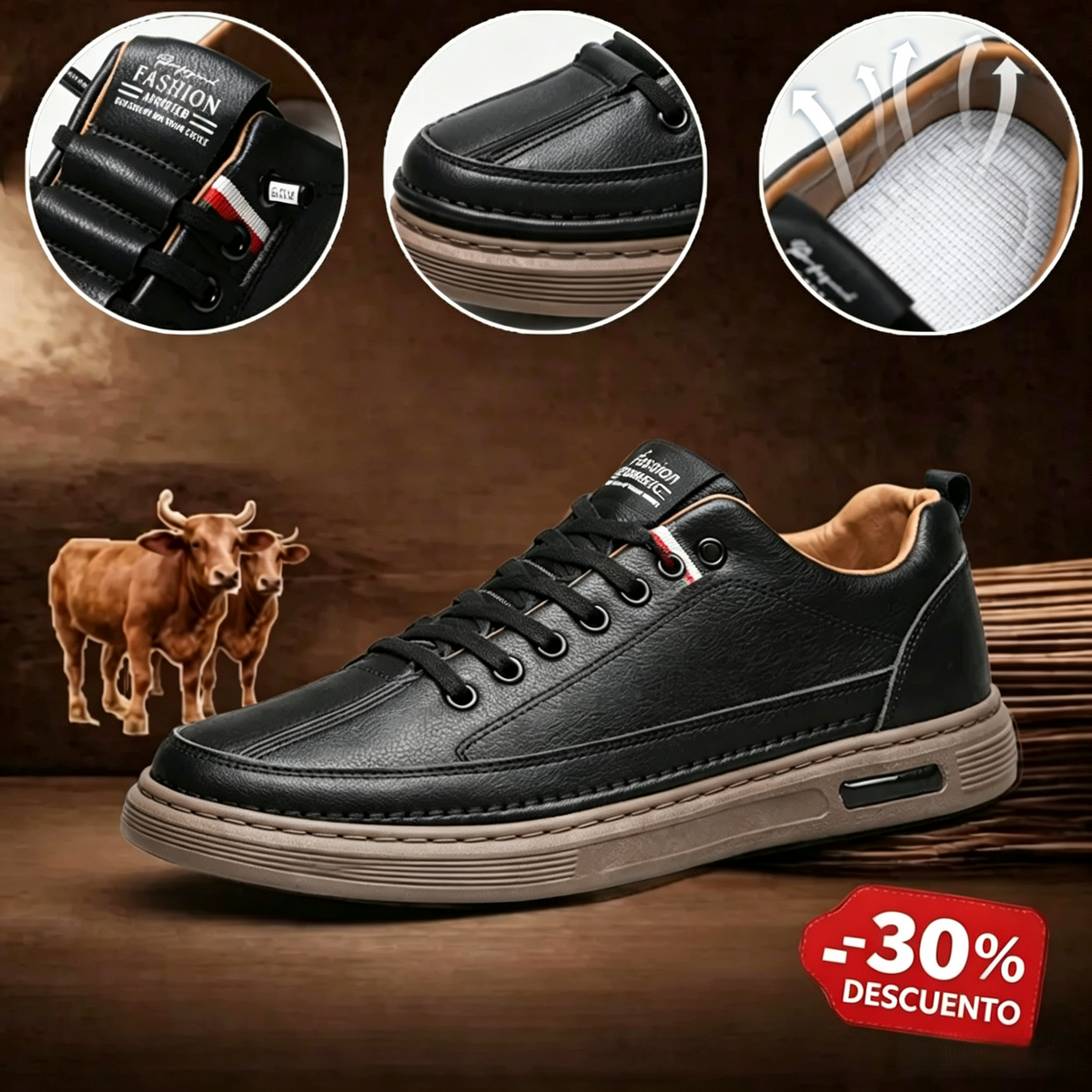 🐂 Zapatos de piel de becerro para hombre, fabricados en Australia 👞 Cosidos a mano, fáciles de poner y quitar ✅ Soporte para el arco del pie, alivio del dolor: caminar cómodamente