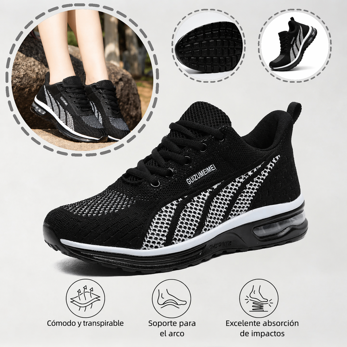 ¡30% de descuento por tiempo limitado! 🔥 Zapatos para mujer, ligeros y cómodos: perfectos para usar todo el día, fáciles de poner y quitar. ✅ Impermeables y antideslizantes.