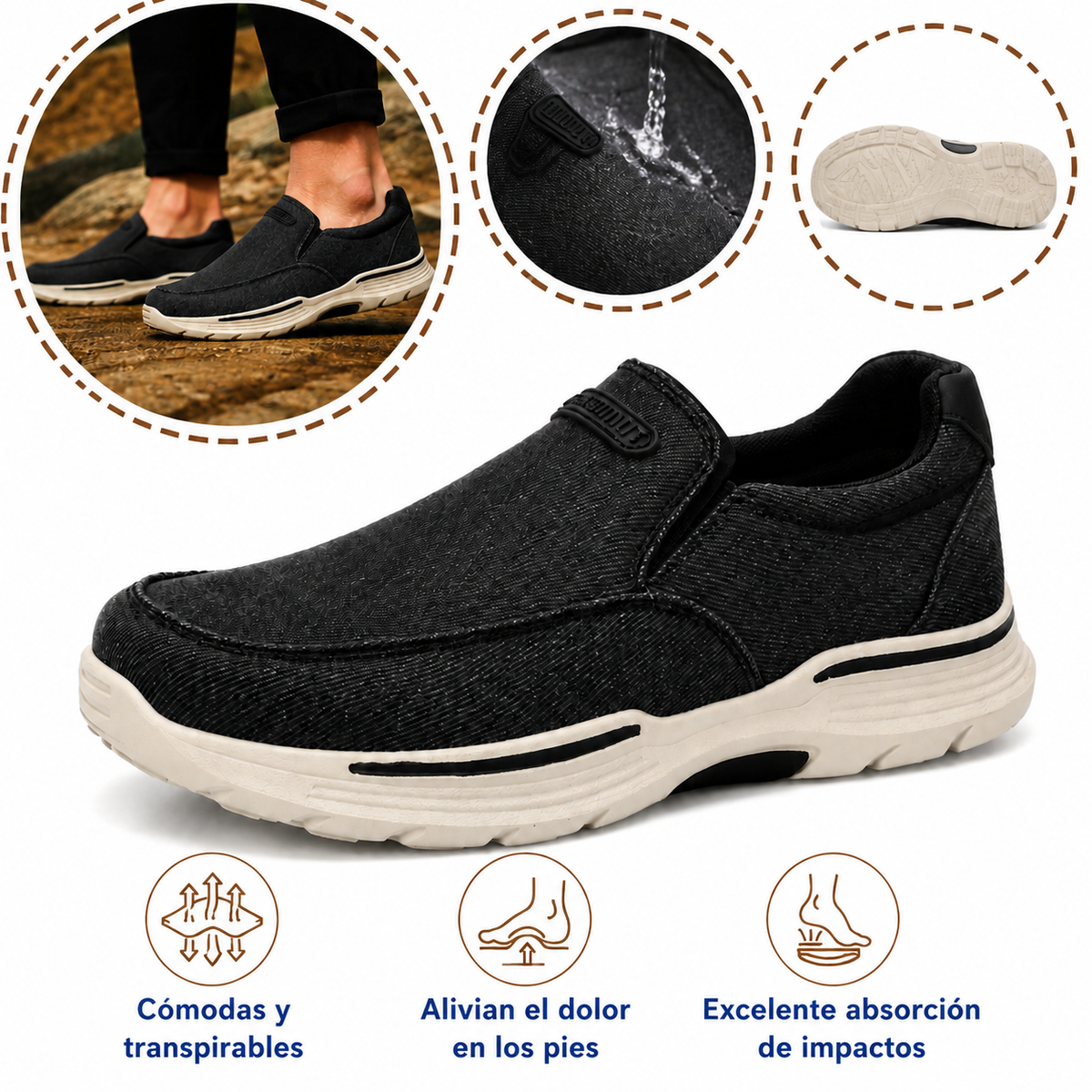 ⏰ ¡30% de descuento hoy! ¡No te lo pierdas! 🔥 Calzado ortopédico de alta calidad con diseño ergonómico y excelente soporte 🦶 Soporte para el arco del pie: ayuda a aliviar el dolor de pies.