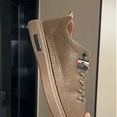 🐂 Zapatos de piel de becerro para hombre, fabricados en Australia 👞 Cosidos a mano, fáciles de poner y quitar ✅ Soporte para el arco del pie, alivio del dolor: caminar cómodamente