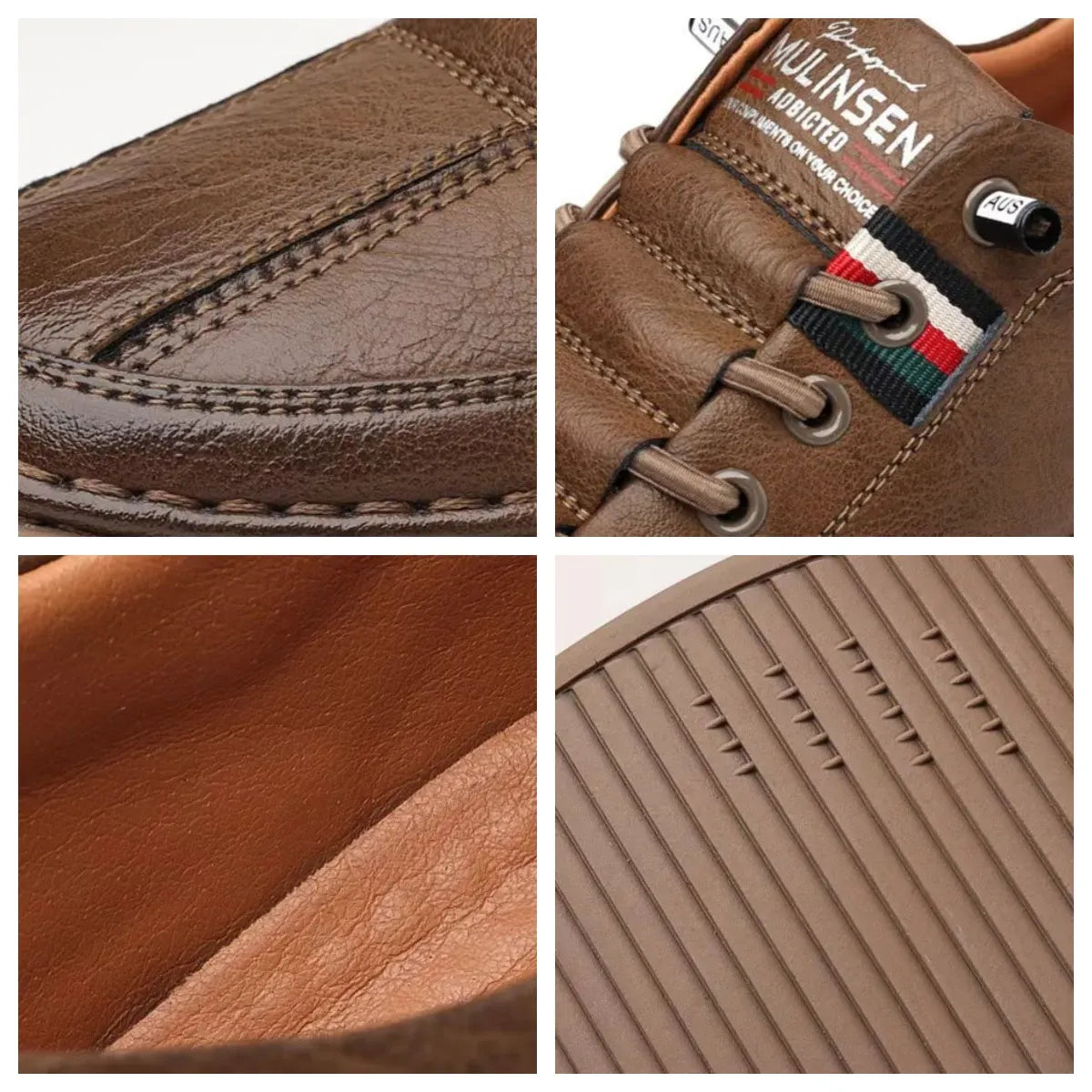 🐂 Zapatos de piel de becerro para hombre, fabricados en Australia 👞 Cosidos a mano, fáciles de poner y quitar ✅ Soporte para el arco del pie, alivio del dolor: caminar cómodamente