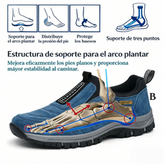 ⏰ ¡30% de descuento hoy! ¡No te lo pierdas! 🔥 Calzado ortopédico de alta calidad con diseño ergonómico y excelente soporte 🦶 Soporte para el arco del pie: ayuda a aliviar el dolor de pies.