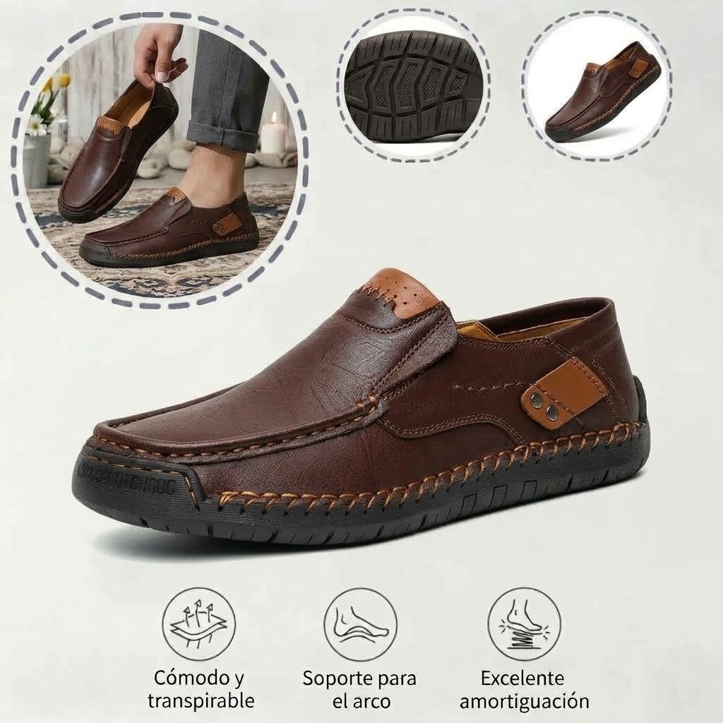 🎁 ¡Último día con un 30 % de descuento! ¡No te lo pierdas! ⏰ Zapatos italianos de piel auténtica, hechos a mano ✅ Soporte para el arco del pie: ayuda a aliviar las molestias ✅ Diseño ergonómico para caminar sin dolor