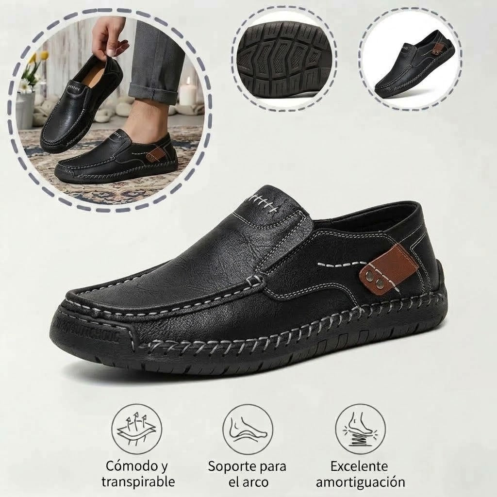 🎁 ¡Último día con un 30 % de descuento! ¡No te lo pierdas! ⏰ Zapatos italianos de piel auténtica, hechos a mano ✅ Soporte para el arco del pie: ayuda a aliviar las molestias ✅ Diseño ergonómico para caminar sin dolor