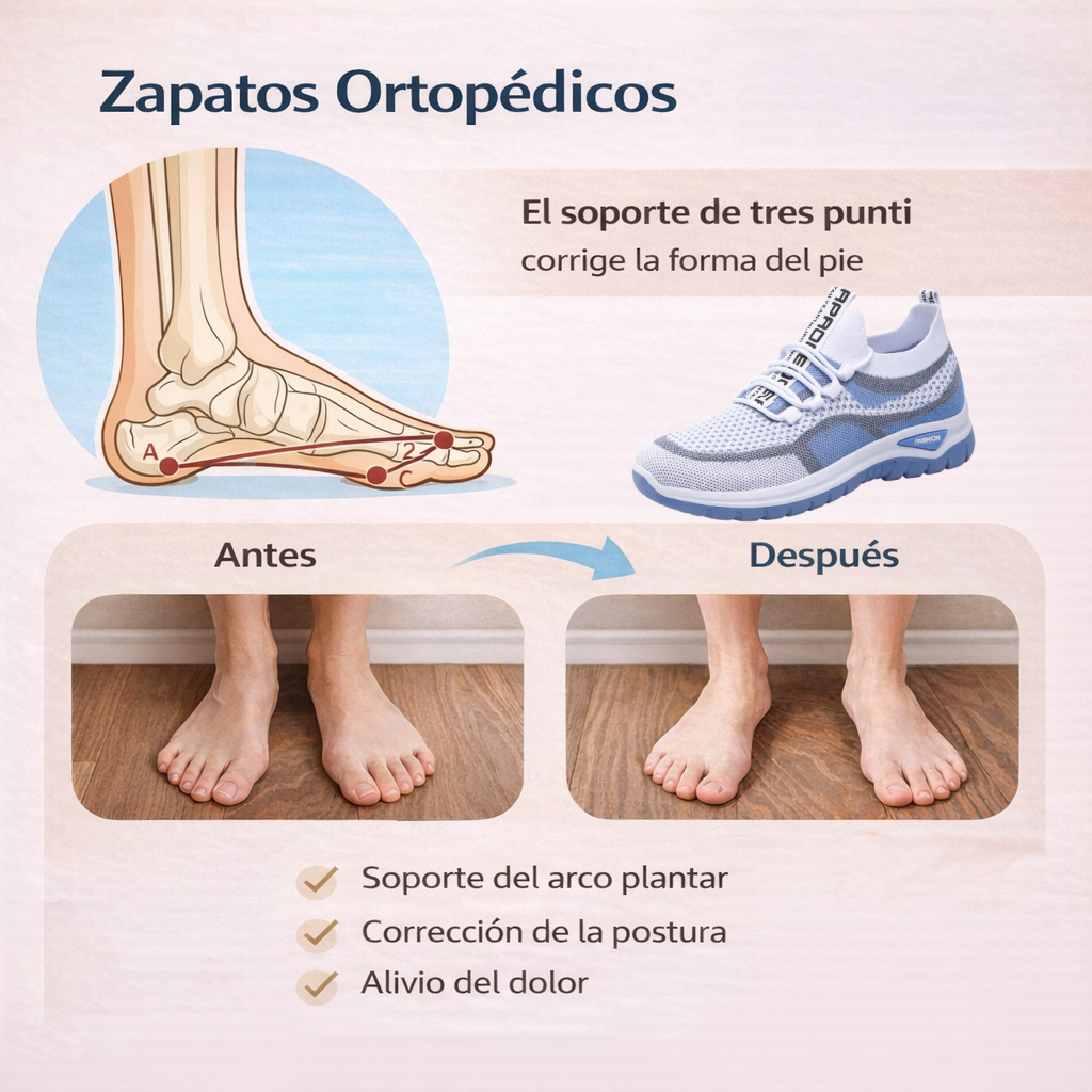 ¡Último día! ¡30 % de descuento! ✅ Zapatos ortopédicos diseñados especialmente para personas con problemas en los pies, que ayudan a aliviar el dolor de espalda, articulaciones y pies.