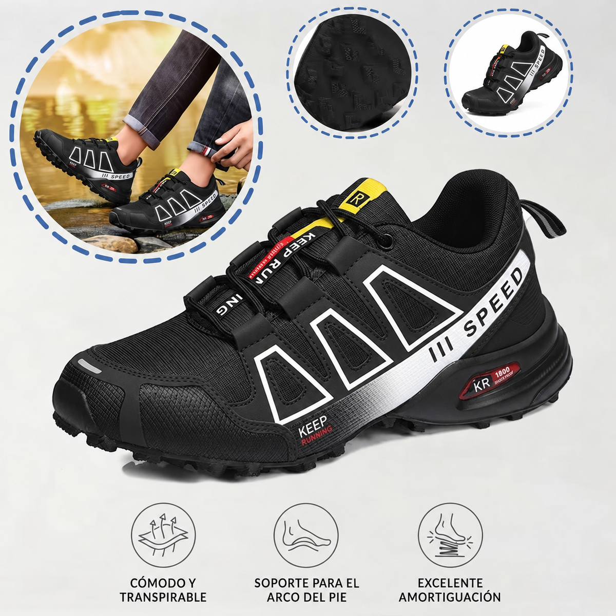 ⏰ ¡30% de descuento hoy! ¡No te lo pierdas! 🔥 Calzado ortopédico de alta calidad con diseño ergonómico y excelente soporte 🦶 Soporte para el arco del pie: ayuda a aliviar el dolor de pies.