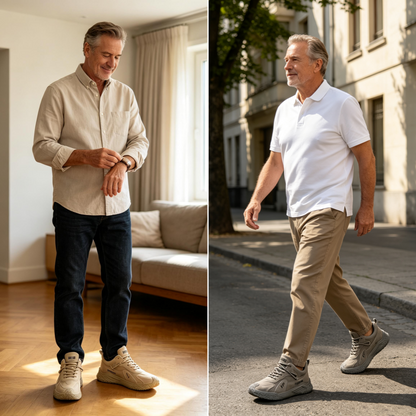 ⏰ ¡30% de descuento hoy! ¡No te lo pierdas! Zapatos ortopédicos ergonómicos para caminar que amortiguan eficazmente el impacto. ✅ Zapatos ortopédicos saludables, diseñados específicamente para hombres.