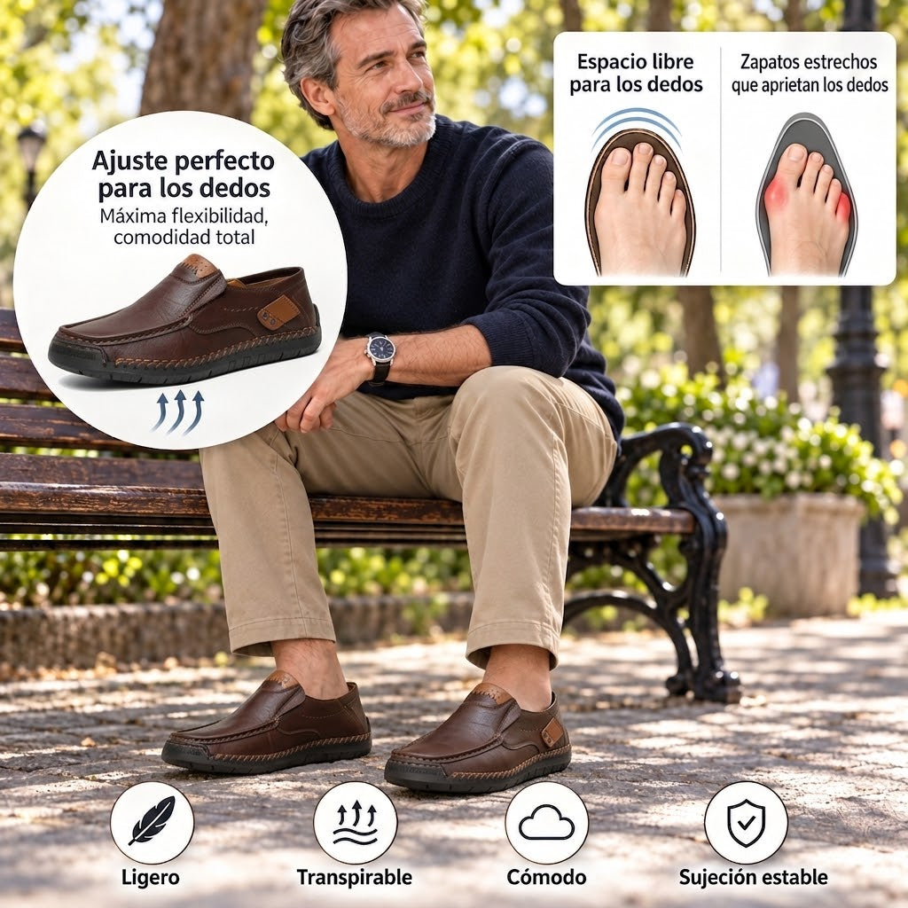 🎁 ¡Último día con un 30 % de descuento! ¡No te lo pierdas! ⏰ Zapatos italianos de piel auténtica, hechos a mano ✅ Soporte para el arco del pie: ayuda a aliviar las molestias ✅ Diseño ergonómico para caminar sin dolor