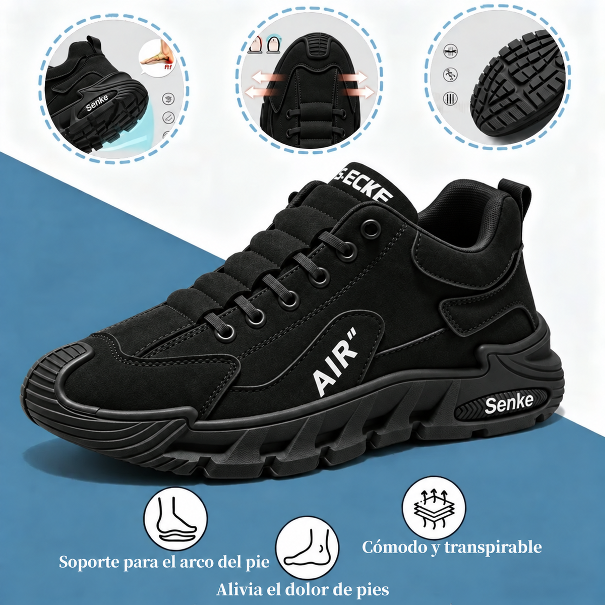 ⏰ ¡30% de descuento hoy! ¡No te lo pierdas! 🔥 Calzado ortopédico de alta calidad con diseño ergonómico y excelente soporte 🦶 Soporte para el arco del pie: ayuda a aliviar el dolor de pies.