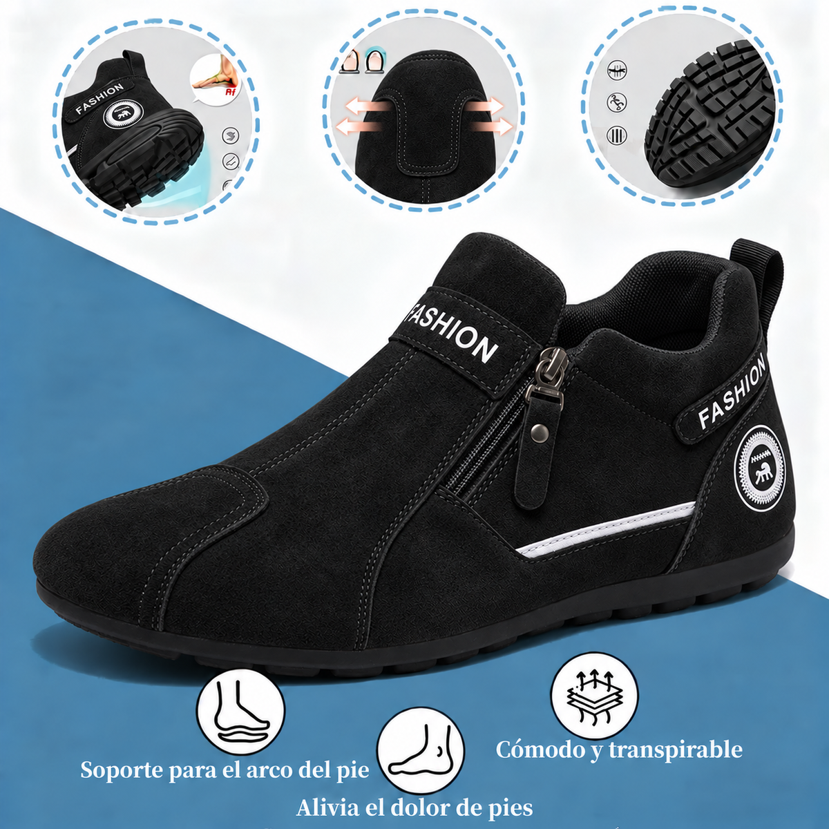 ⏰ ¡30% de descuento hoy! ¡No te lo pierdas! 🔥 Calzado ortopédico de alta calidad con diseño ergonómico y excelente soporte 🦶 Soporte para el arco del pie: ayuda a aliviar el dolor de pies.