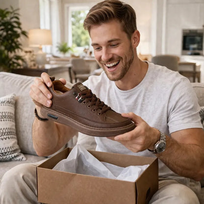 🐂 Zapatos de piel de becerro para hombre, fabricados en Australia 👞 Cosidos a mano, fáciles de poner y quitar ✅ Soporte para el arco del pie, alivio del dolor: caminar cómodamente