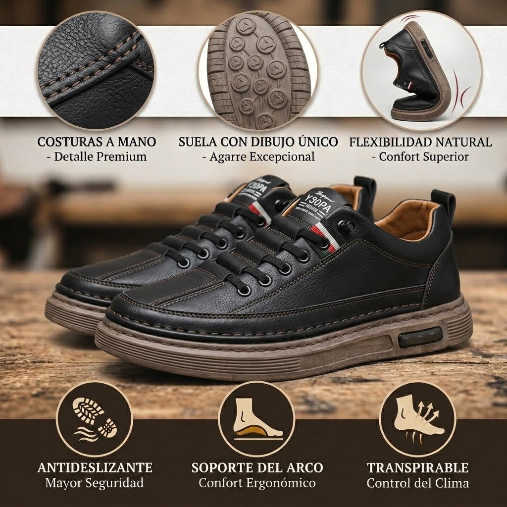 🎁 ¡Último día con un 30 % de descuento! ¡No te lo pierdas! ⏰ Zapatos italianos de piel auténtica, hechos a mano ✅ Soporte para el arco del pie: ayuda a aliviar las molestias ✅ Diseño ergonómico para caminar sin dolor