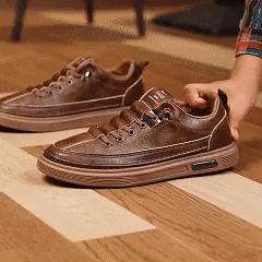 🐂 Zapatos de piel de becerro para hombre, fabricados en Australia 👞 Cosidos a mano, fáciles de poner y quitar ✅ Soporte para el arco del pie, alivio del dolor: caminar cómodamente