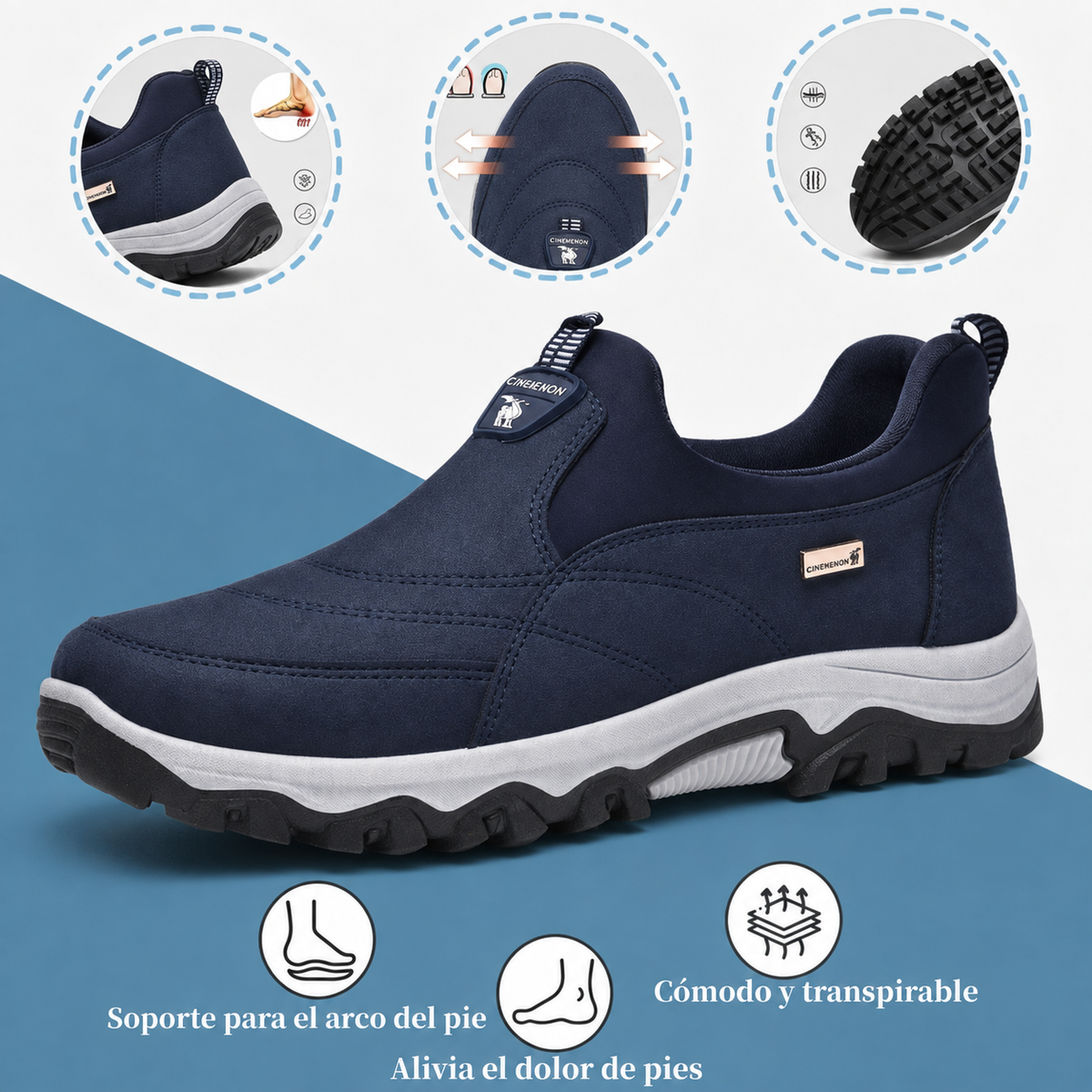 ⏰ ¡30% de descuento hoy! ¡No te lo pierdas! 🔥 Calzado ortopédico de alta calidad con diseño ergonómico y excelente soporte 🦶 Soporte para el arco del pie: ayuda a aliviar el dolor de pies.