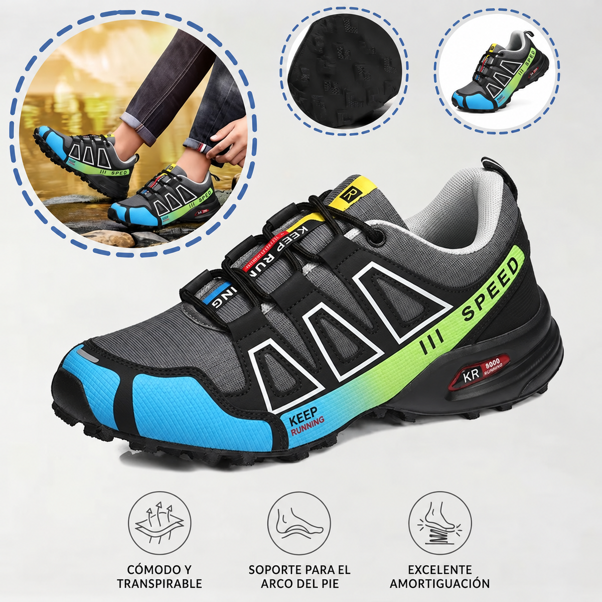 ⏰ ¡30% de descuento hoy! ¡No te lo pierdas! 🔥 Calzado ortopédico de alta calidad con diseño ergonómico y excelente soporte 🦶 Soporte para el arco del pie: ayuda a aliviar el dolor de pies.