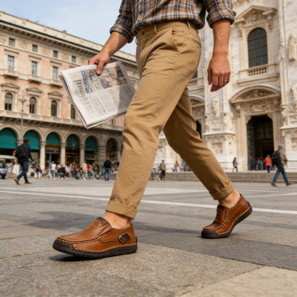 🎁 ¡Último día con un 30 % de descuento! ¡No te lo pierdas! ⏰ Zapatos italianos de piel auténtica, hechos a mano ✅ Soporte para el arco del pie: ayuda a aliviar las molestias ✅ Diseño ergonómico para caminar sin dolor
